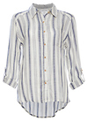 Button Up Striped Hi-low Top