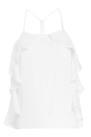 Halter Ruffle Top in White | DAILYLOOK