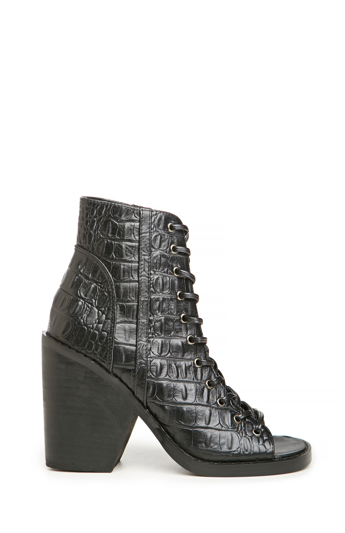 Finders Keepers Hitched Lace Up Booties in Black | DAILYLOOK