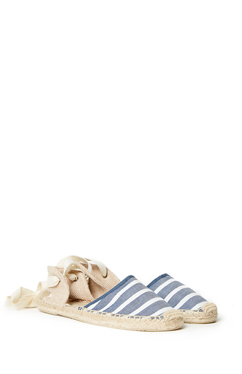 Soludos Classic Stripe Sandals in Blue/White | DAILYLOOK