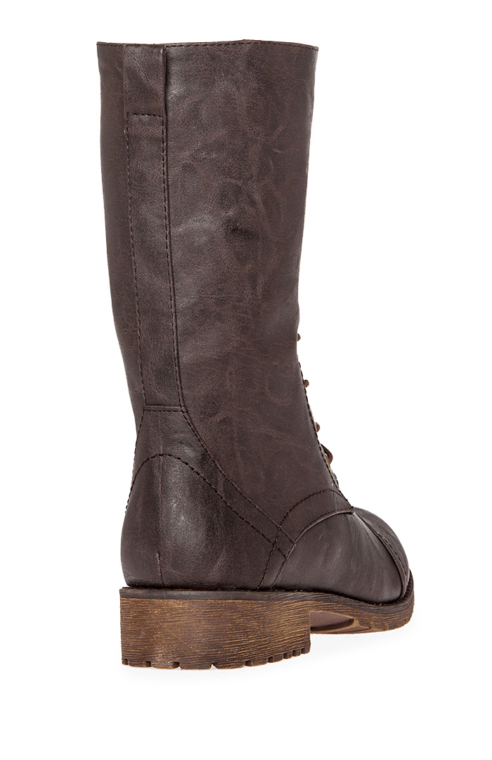 Utility Lace Up Boots in Brown | DAILYLOOK