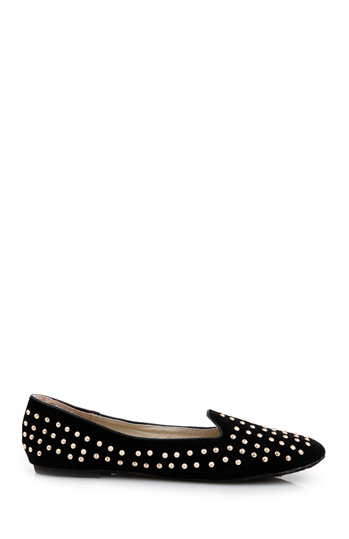 Totally Studded Smoking Slippers in Black | DAILYLOOK