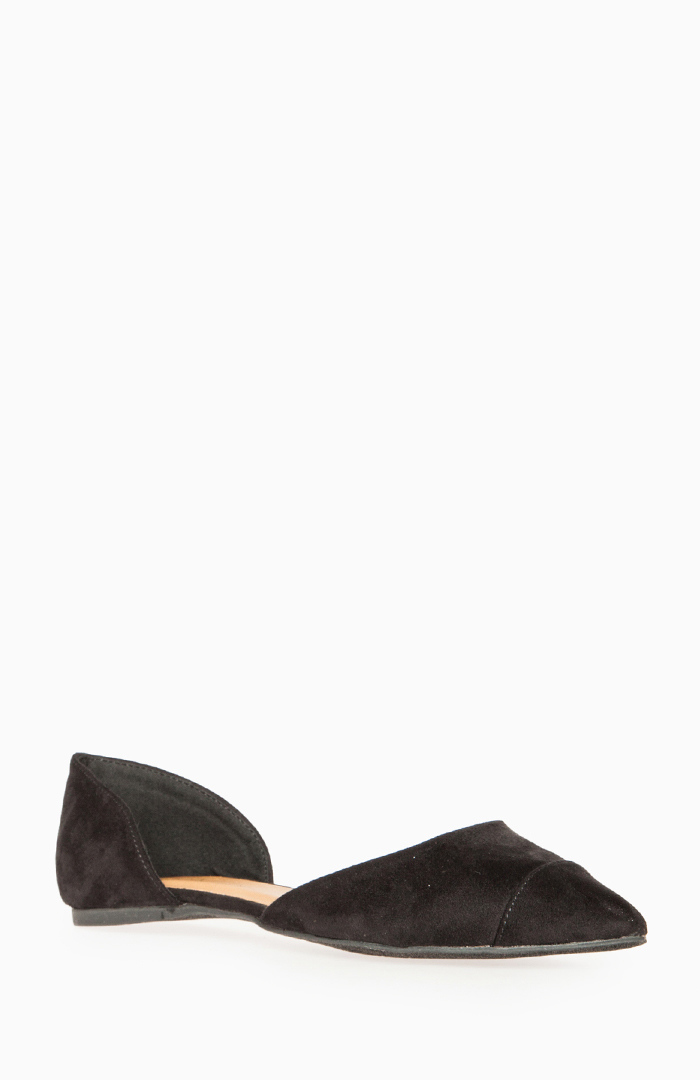 Pointed Toe Flats in Black | DAILYLOOK