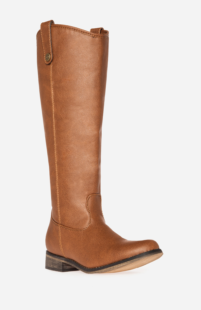 Sleek Knee High Riding Boots in Brown | DAILYLOOK