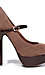 Strap Suede Platform Pumps Thumb 2