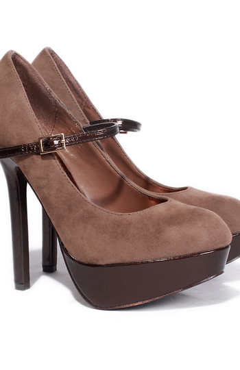 Strap Suede Platform Pumps Slide 1