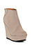 Taupe Wedge Booties Thumb 1