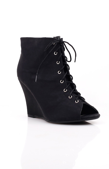 Lace-Up Bootie Wedge Slide 1