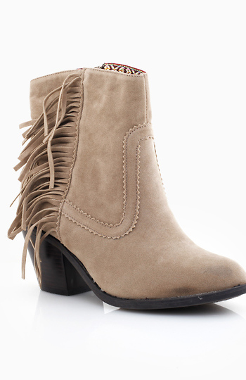 Western Fringe Ankle Boots Slide 1