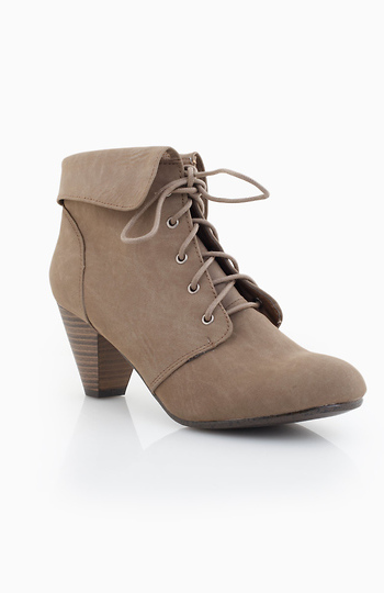 Wooden Heel Ankle Booties Slide 1