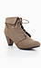 Wooden Heel Ankle Booties Thumb 1