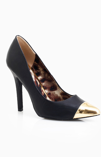 Metallic Pointed Toe Pumps Slide 1