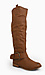 Tall Riding boot with gold buckle Thumb 1