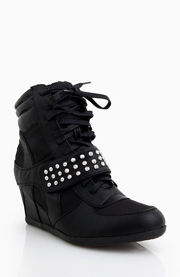 Edgy Hidden Wedge Sneakers Slide 1