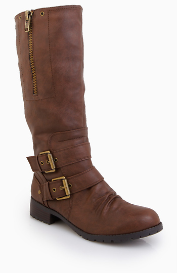 Double Buckle Rider Boots Slide 1