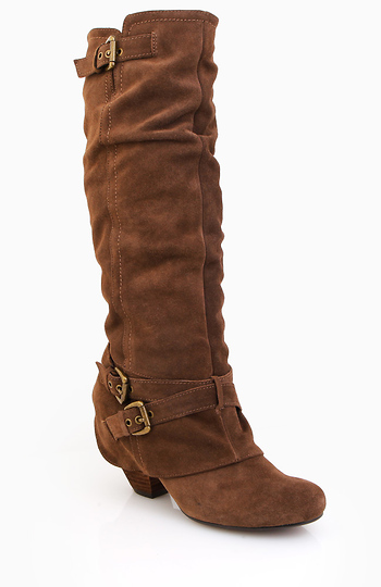 Slouch Suede Buckle Boots Slide 1