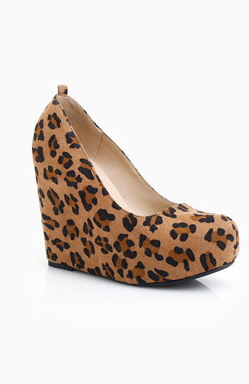 Leopard Print Wedges Slide 1