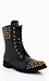 Full Toe Studded Combat Boot Thumb 1