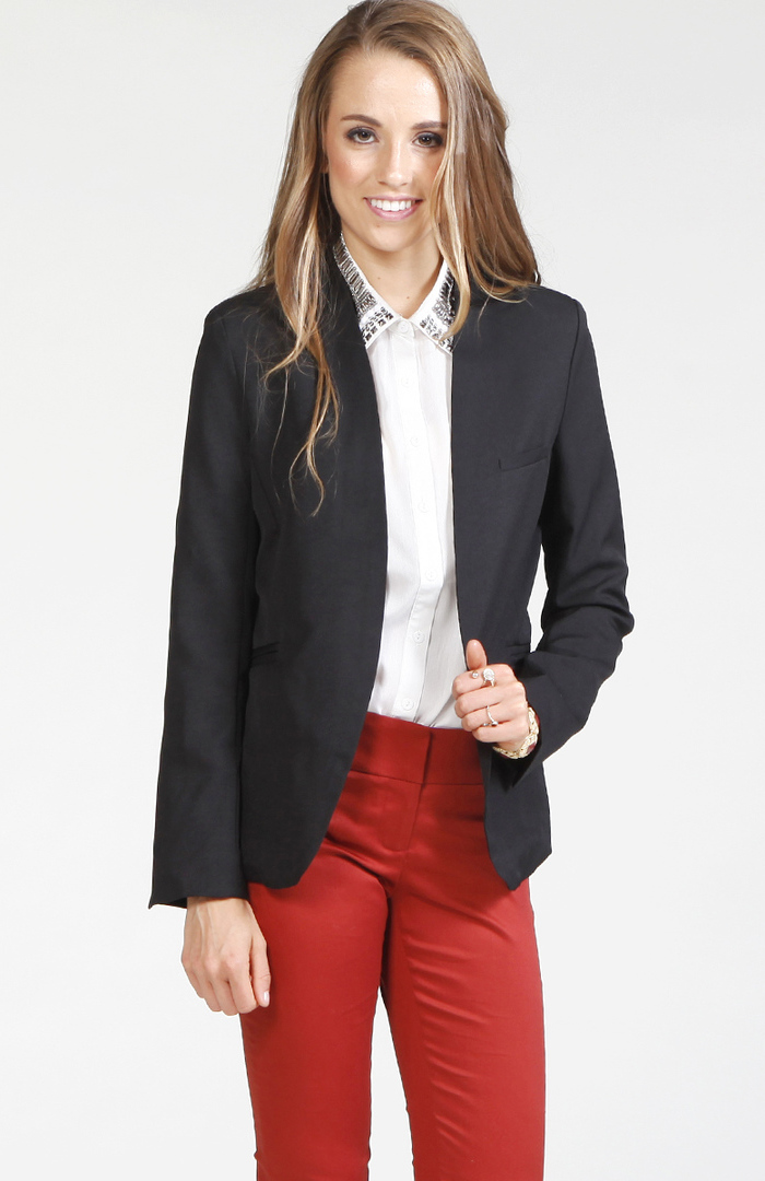 Long Party Blazer in Black | DAILYLOOK