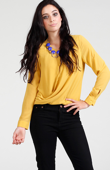 Faux Wrap Blouse Slide 1