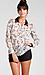 Skull Printed Cut Out Blouse Thumb 1