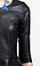 Faux Leather And Zipper Back Peplum Top Thumb 4