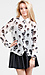 Skull Print Collar Blouse Thumb 1