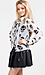 Skull Print Collar Blouse Thumb 2