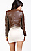 Draped Collar Leatherette Jacket Thumb 3