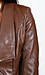 Draped Collar Leatherette Jacket Thumb 4