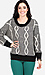 Open Knit Embroided Symbol Sweater Thumb 1