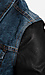 Faux Leather Sleeve Denim Jacket Thumb 4