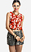 Floral Peplum Crop Top Thumb 1