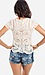Sheer Embroidered Lace Top Thumb 3
