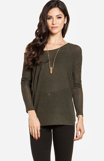 Dolman Sleeve Knit Top Slide 1