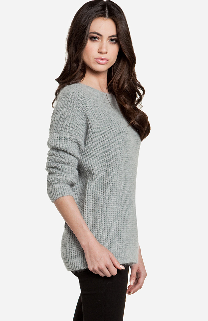 Glamorous Cozy Soft Sweater in Grey | DAILYLOOK