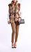 Brown Faux Fur Gilet with Belt Thumb 5