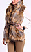 Brown Faux Fur Gilet with Belt Thumb 2