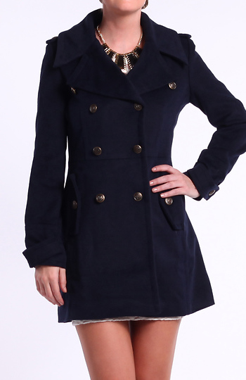 Classic Trench Coat with Detailed Buttons Slide 1