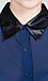 Leather Contrast Button Down Thumb 4