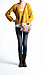 Mustard Cropped Sweater Top Thumb 5