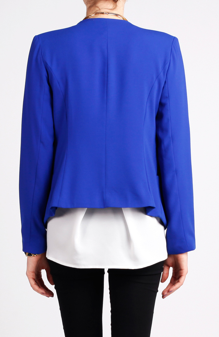 Classic Patch Pocket Blazer in Royal Blue | DAILYLOOK