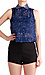 Sequin Collar Sleeveless Blouse Thumb 1