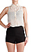 Sequin Collar Sleeveless Blouse Thumb 1