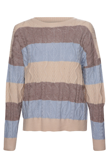 Long Sleeve Striped Sweater Slide 1