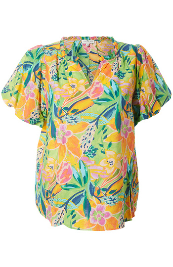 Tropical Print Top Slide 1