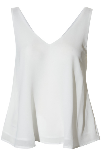 V Neck Chiffon Tank Slide 1