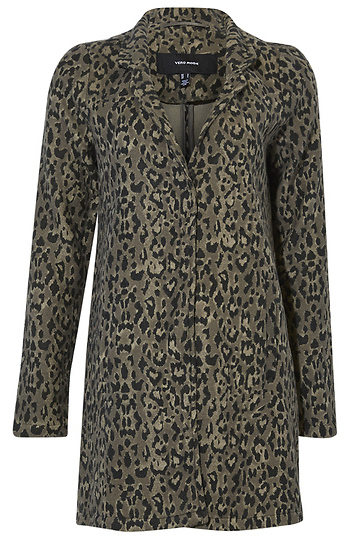 Vero Moda Leopard Print Walker Coat Slide 1