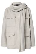 Vero Moda Snap On Front Jacket with Detachable Scarf