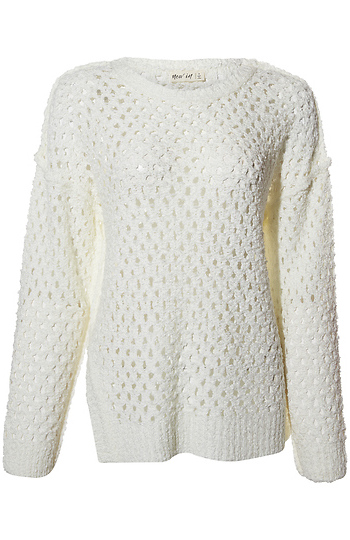 Netted Long Sleeve Top Slide 1